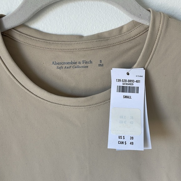 NWT Abercrombie & Fitch Soft AF Collection Bodysuit in Tan - Size: S - Picture 3 of 3